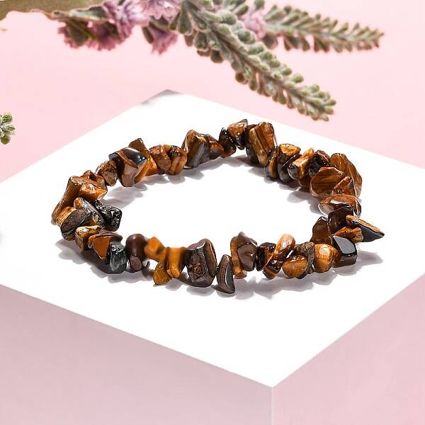 Tiger Eye Chips Stretch Bracelets