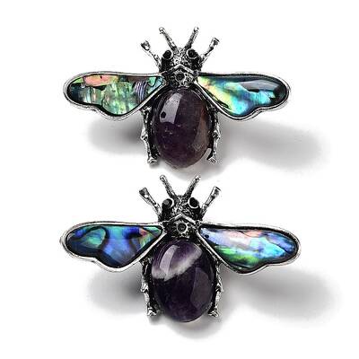 Tibetan Style Alloy Insect Brooches
