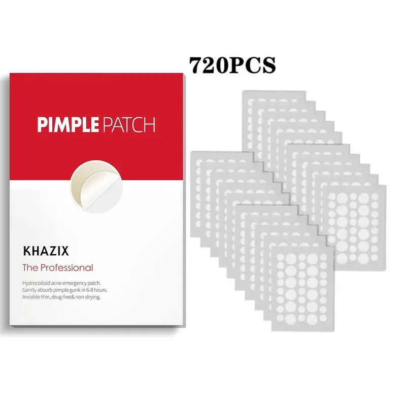 Acne Patches, 720pcs/set Acne Pimple Patches, Invisible Acne Patches, Pimple Pops, Zits Patches, Professional Skincare Produc...