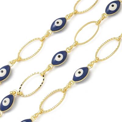 Rack Plating Brass Enamel Link Chains