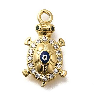 Brass Micro Pave Cubic Zirconia Pendants