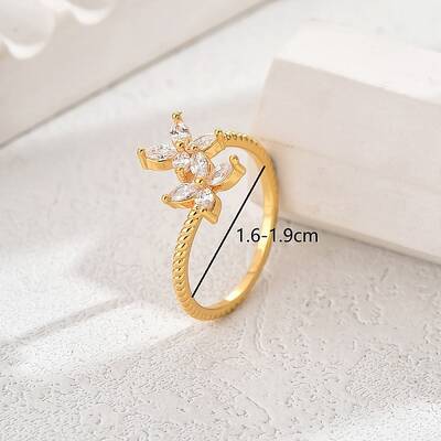 Flower Design Ladies Ring for Daily Wear