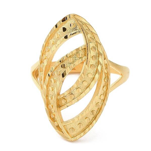 Light Gold Brass Adjustable Rings for Women