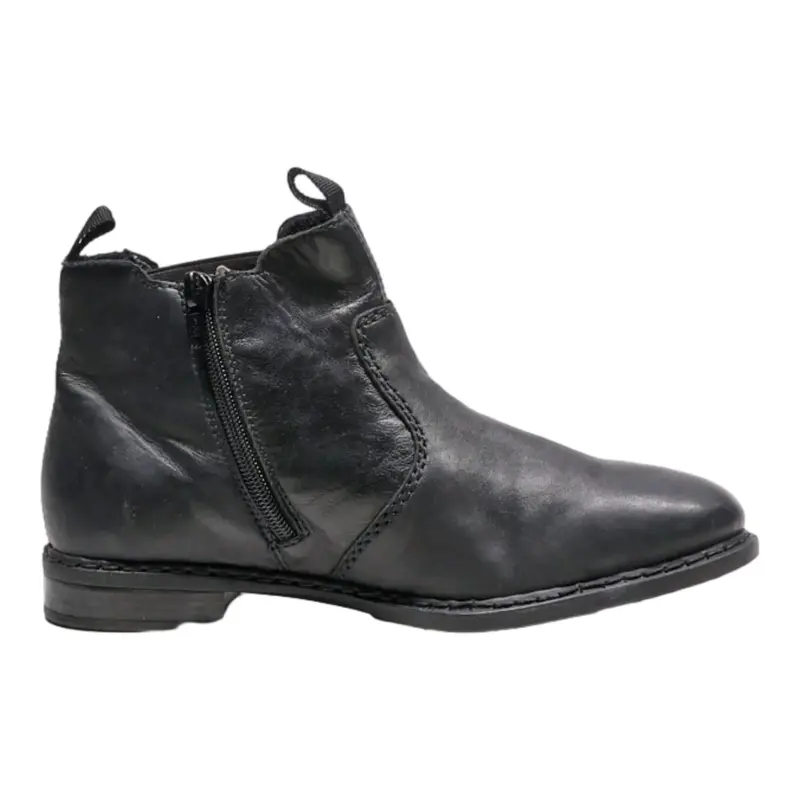 RIEKER Chelsea Boots Black Leather Womens UK 5