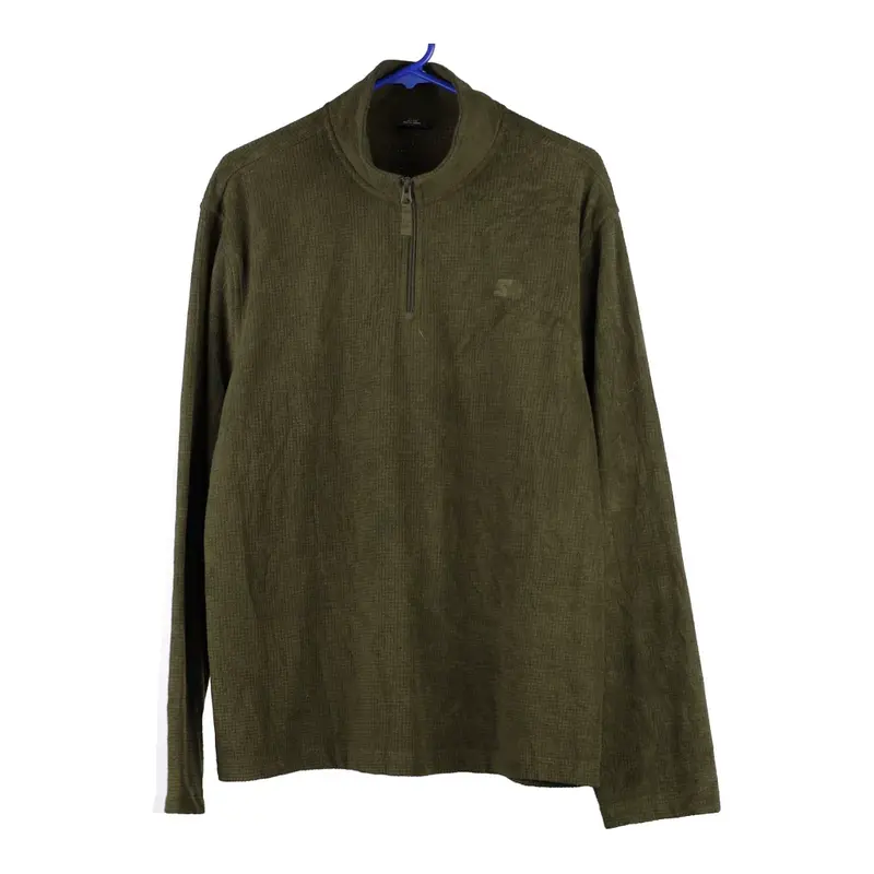 Starter 1/4 Zip - Large Green Polyester