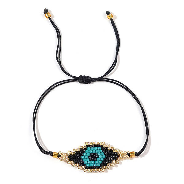 Bohemian Style Handmade Beaded Evil Eye Bracelet for Couples and Friends