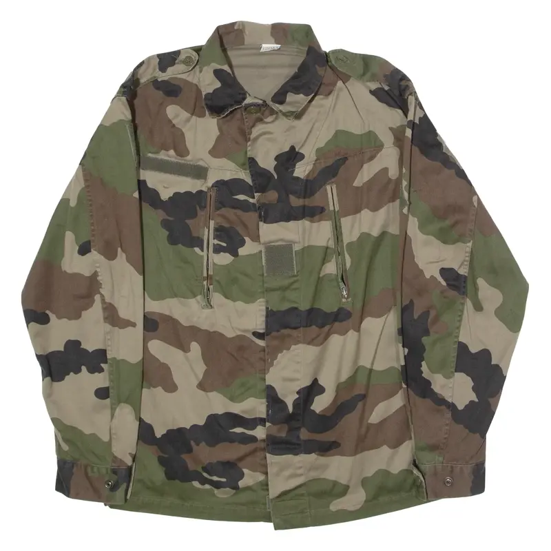 SOCOVET BAIS Mens Military Jacket Green Twill Camouflage L