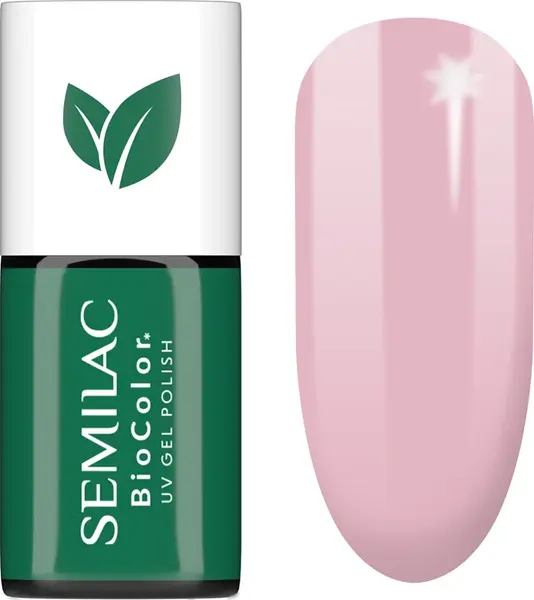 Semilac UV Hybrid BioColor Gel Nail Polish with UV/LED Lamp Color 728 Pink Sunrise 7ml