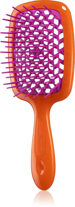 Janeke Superbrush Large Flat Hair Brush Orange Purple
