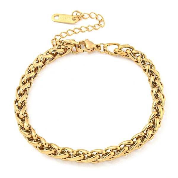 304 Stainless Steel Wheat Chain Bracelets for Women