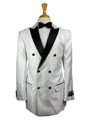 White Double Breasted Tuxedo