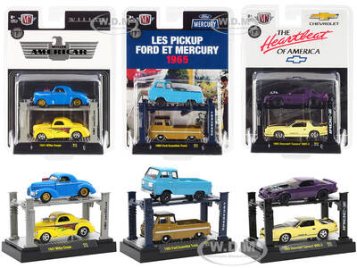 Auto Lifts Set of 6 pieces Series 23 Limited Edition to 6050 pieces Worldwide 1/64 Diecast Model Cars by M2 Machines