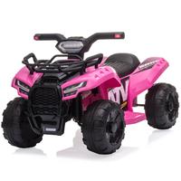 Bobike Motorized Pink 6V Electric Kids ATV Quad Vehicles Ride-on car with Headlights, MP3, volume control USB - slow start Fo...