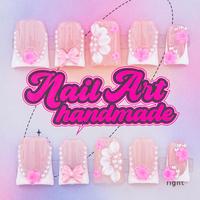 Flower & Bow Decor Fake Nail, 10pcs/set Y2k Style Press on Nails for Women & Girls Diy Nail Art, Elegant Stick on Nails Kit, ...