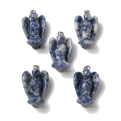 Natural Blue Spot Jasper Pendants