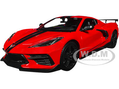 2020 Chevrolet Corvette Stingray Coupe Red with Black Stripes \