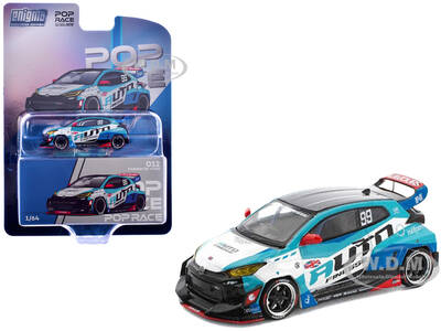 Pandem GR Yaris RHD (Right Hand Drive) #99 Auto Finesse Blue and White with Graphics Enigma Exclusive Edition 1/64 Diecas...
