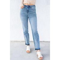 Becky By Judy Blue - Mid Rise Rigid Magic Release Hem Boyfriend Jeans *JB