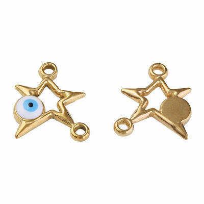 304 Stainless Steel Enamel Connector Charms