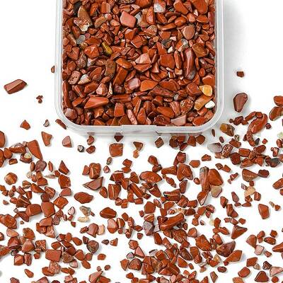 50G Natural Red Jasper Chip Beads