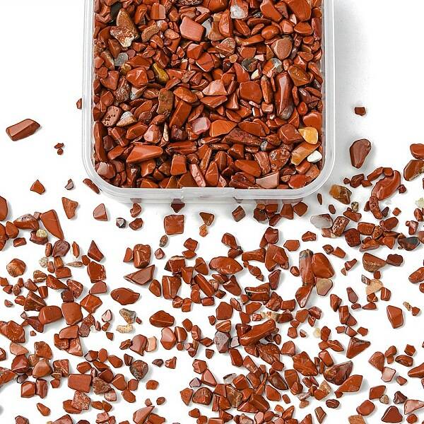 50G Natural Red Jasper Chip Beads