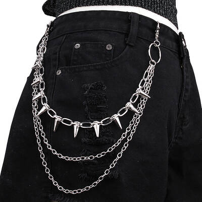 Aluminum & Alloy Spike Rivets 3 Layer Trousers Chains