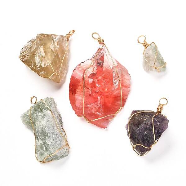 Natural Mixed Gemstone Pendants