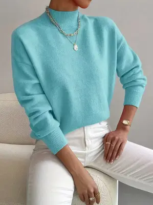 Serenna β Women's Sweater with Bow and Round Neckline
