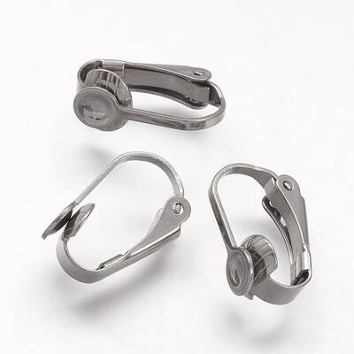 Tarnish Resistant 304 Stainless Steel Clip-on Earring Cabochon Setting Findings