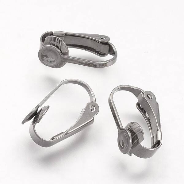 Tarnish Resistant 304 Stainless Steel Clip-on Earring Cabochon Setting Findings