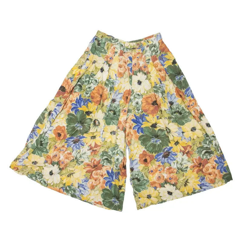 Womens Casual Shorts Yellow Floral XS W26