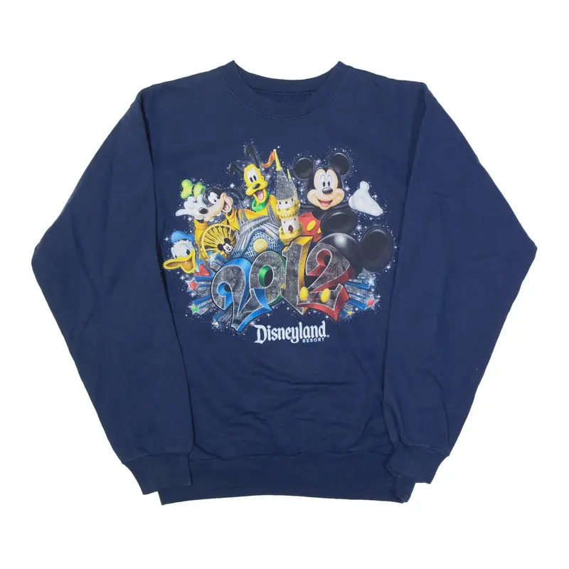 DISNEY Mickey Mouse And Friends 2012 Sweatshirt Blue Mens S