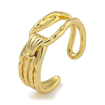 Knot Brass Open Cuff Rings for Women