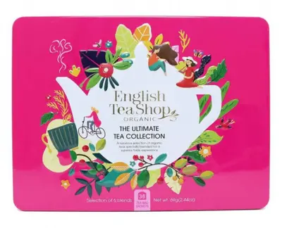English tea shop The Ultimate Gift Set Pink BIO in a tin box of 36 bags