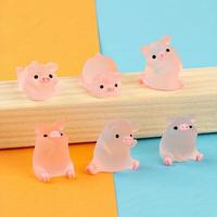 Cruel Summer Luminous Piggy Design Craft, 6 Counts Sweet Furniture Home Decoration Creative Pig Shaped Decoration, Home Decor...