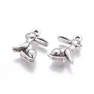 Tibetan Style Alloy Rabbit Pendants