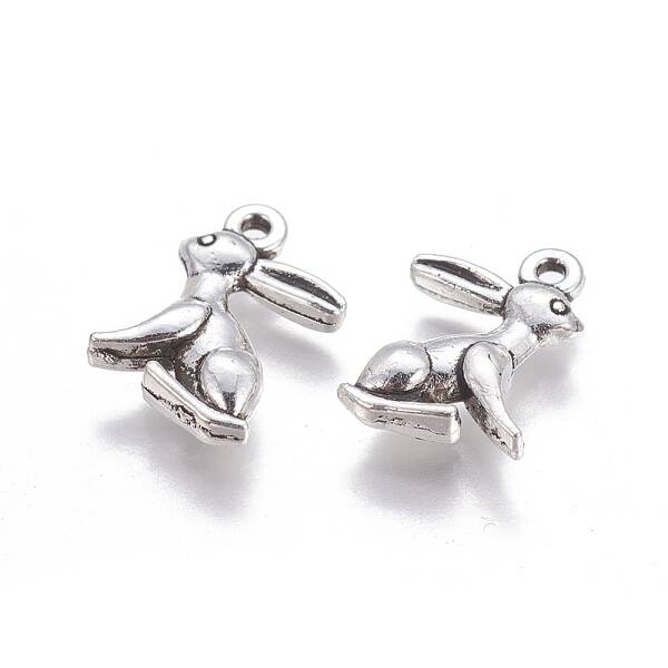 Tibetan Style Alloy Rabbit Pendants