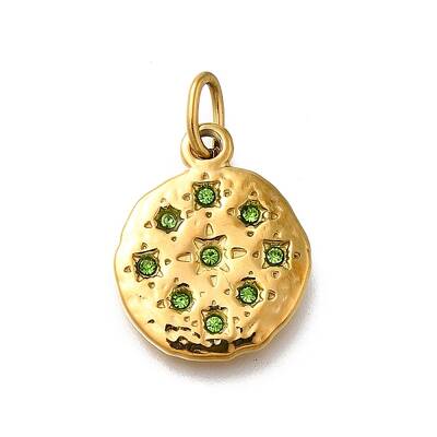 304 Stainless Steel Rhinestone Pendants