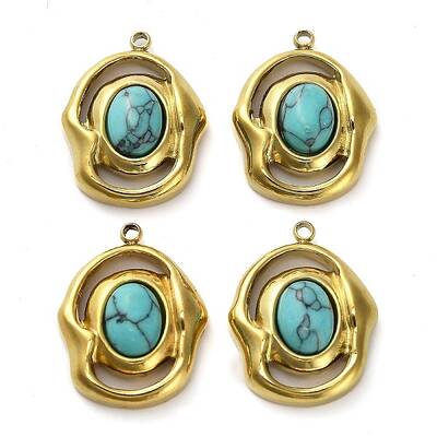 Dyed Synthetic Turquoise Pendants