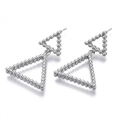 Brass Dangle Stud Earring