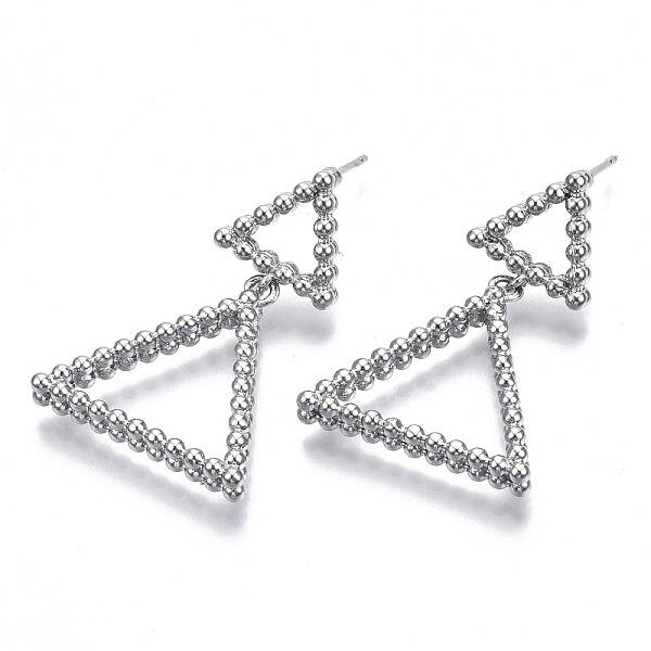 Brass Dangle Stud Earring