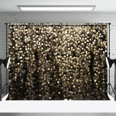 Bokeh Golden Glitter Chic Backdrop For Photo Studio - Aperturee