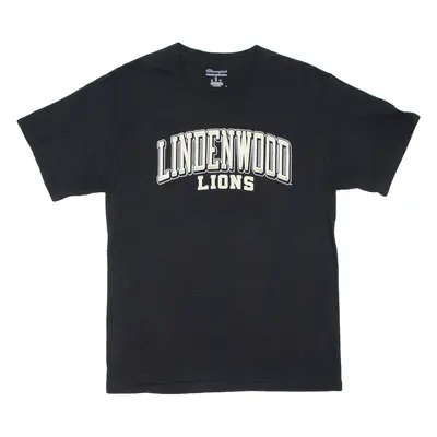 CHAMPION Lindenwood Lions Mens T-Shirt Black USA M