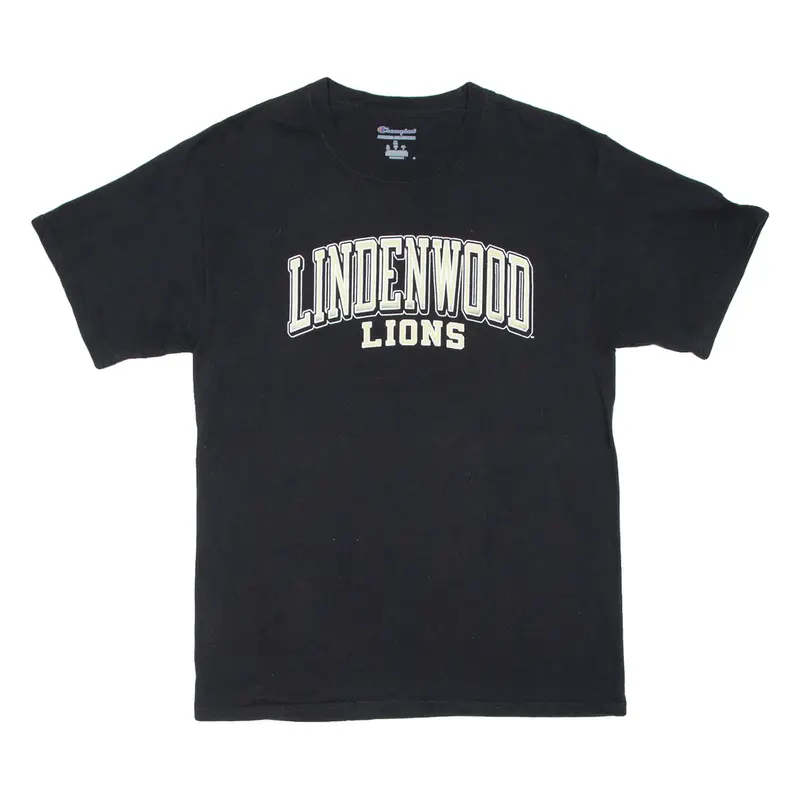 CHAMPION Lindenwood Lions Mens T-Shirt Black USA M
