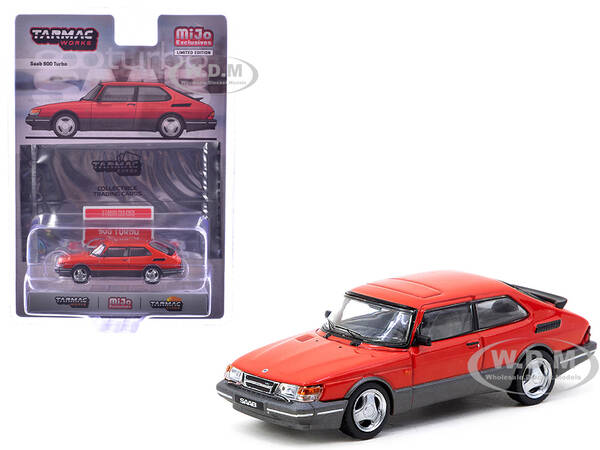 Saab 900 Turbo Red with Tarmac Cards \