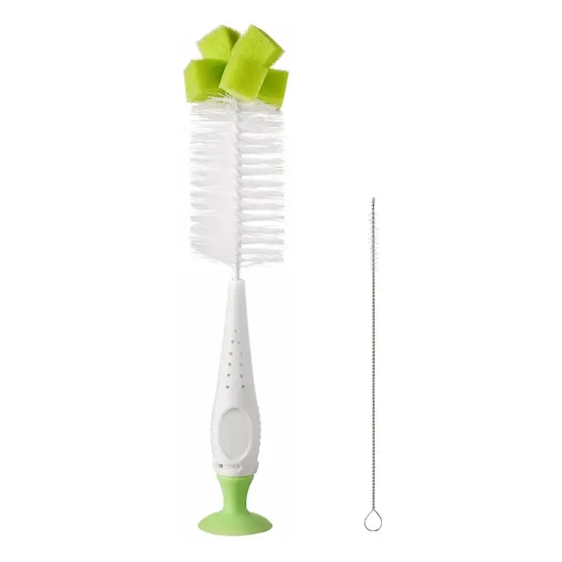 Baby Bottle Cleaning Brush Set, Nylon Sponge Baby Bottle Nipple Pacifier Brush Set, Water Sippy Vacuum Cup Cleaning Tool
