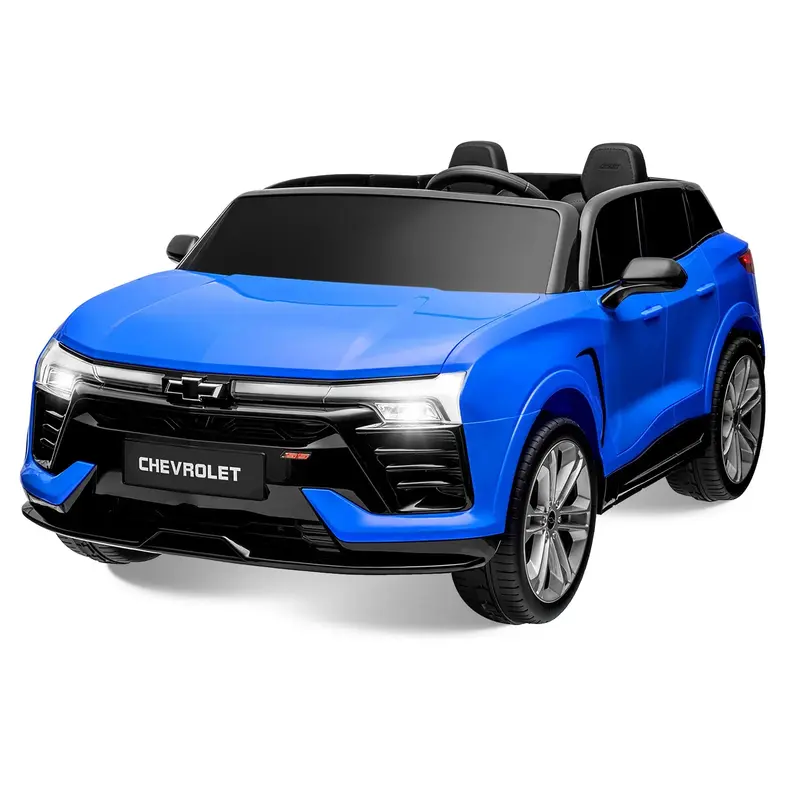 Garvee Ride - P Series: 24V 2-Seater Chevrolet Blazer Kids Car with Remote Control, Bluetooth - Blue