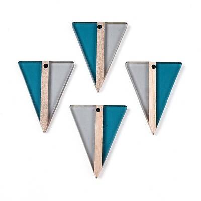 Transparent Resin & Wood Pendants