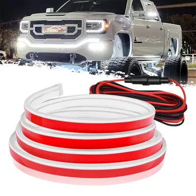 DIBMS 71 High Brightness car Hood Gap LED Strip, LED Car Ambient Light,Dynamic Scan Activated Design, Daytime Driving Kits...