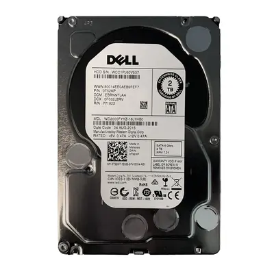 T52KP Dell 2TB 6Gb/s SATA 7200 3.5-Inch Hard Drive